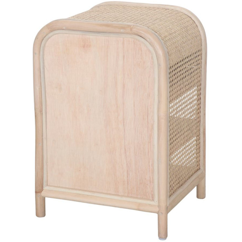 Table de chevet cannage rotin bambou naturel 40x75x55 cm Calivane  - 7