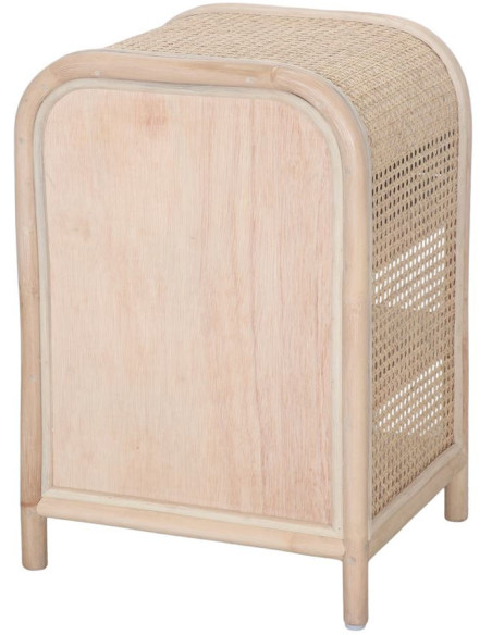 Table de chevet cannage rotin bambou naturel 40x75x55 cm Calivane  - 7