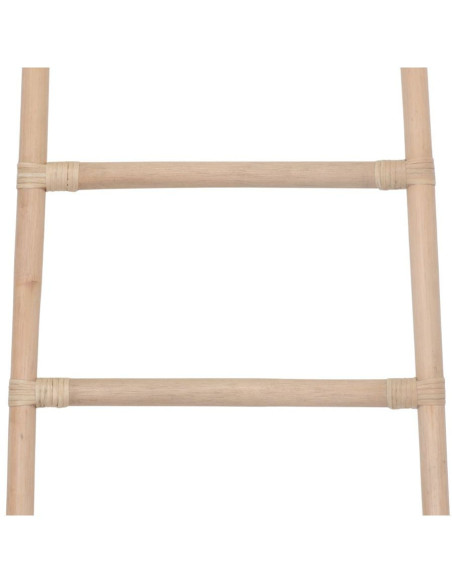Échelle décorative rotin naturel porte-serviettes 50x3x152 cm Velmiane  - 3