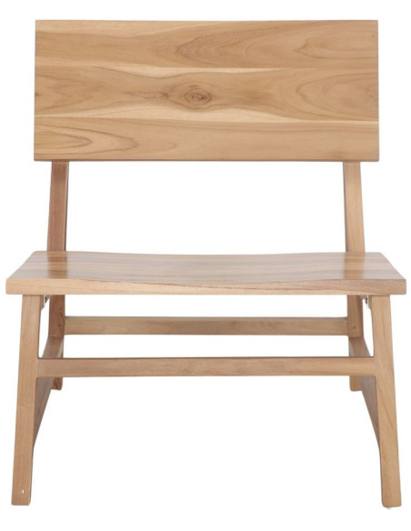 Fauteuil lounge bas teck massif naturel 63x74x72 cm Talamone  - 3