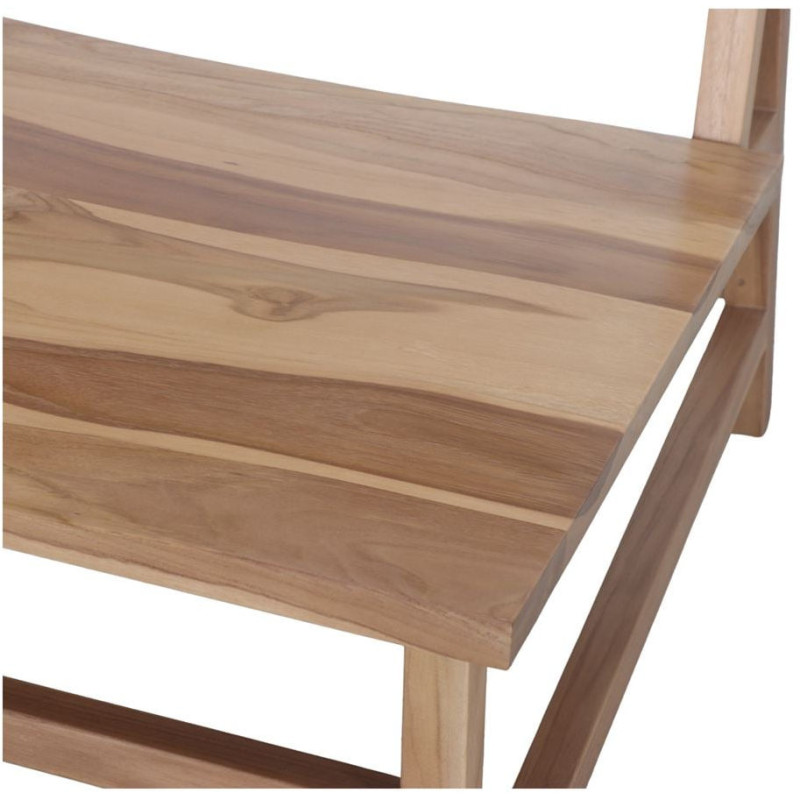 Fauteuil lounge bas teck massif naturel 63x74x72 cm Talamone  - 6
