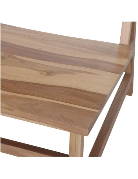 Fauteuil lounge bas teck massif naturel 63x74x72 cm Talamone  - 6