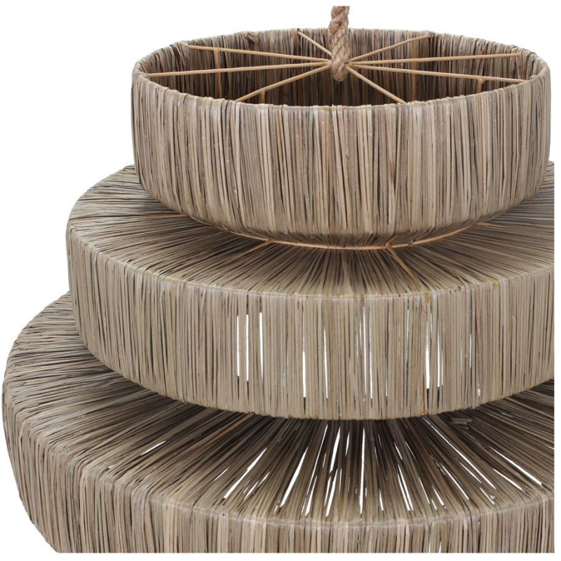 Abat-jour suspension fibre naturelle beige 70x40 cm Liorava  - 3