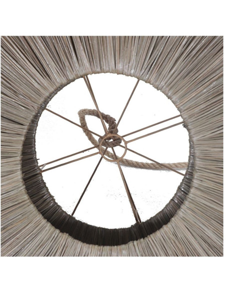 Abat-jour suspension fibre naturelle beige 70x40 cm Liorava  - 4