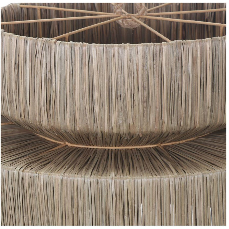 Abat-jour suspension fibre naturelle beige 70x40 cm Liorava  - 5