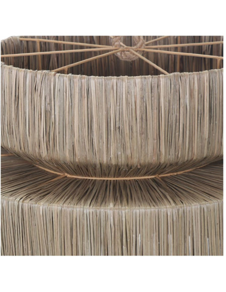 Abat-jour suspension fibre naturelle beige 70x40 cm Liorava  - 5