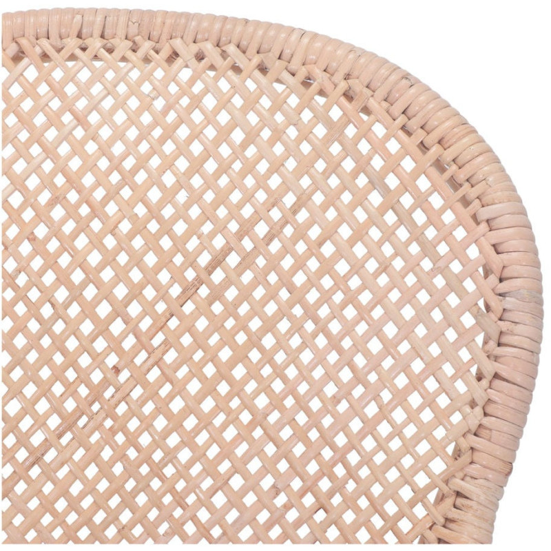 Chaise rotin cannage avec accoudoirs naturel 54x59x88 cm Vireliane  - 5