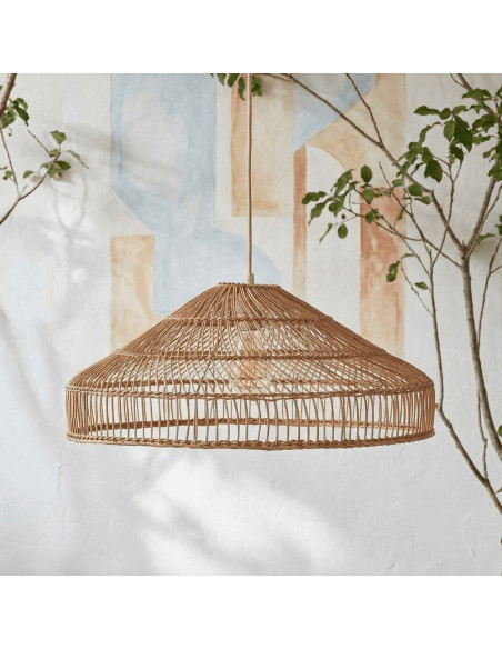Abat-jour suspension rotin naturel miel 80x60x23 cm Soragna  - 2