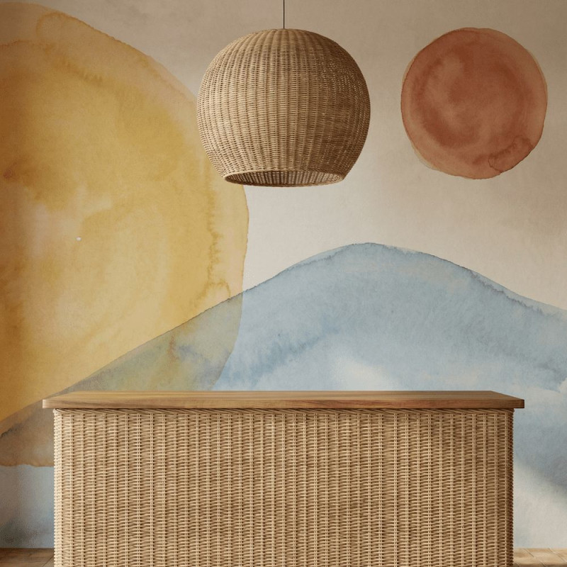 Abat-jour suspension dôme rotin naturel Ø80x65 cm Orivella  - 6