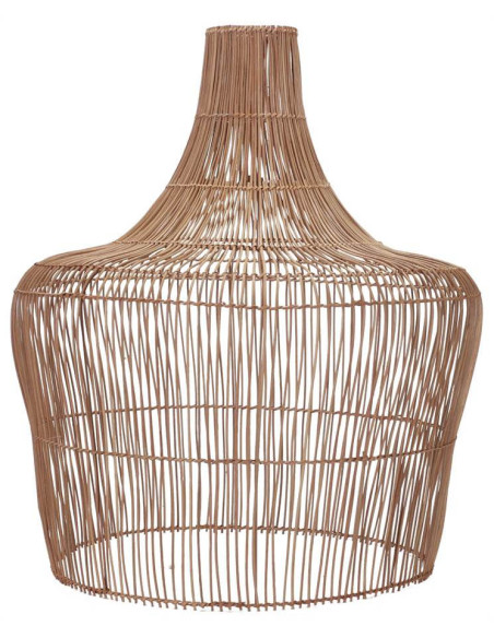Abat-jour suspension rotin naturel ajouré Ø70x83 cm Ferentino  - 1