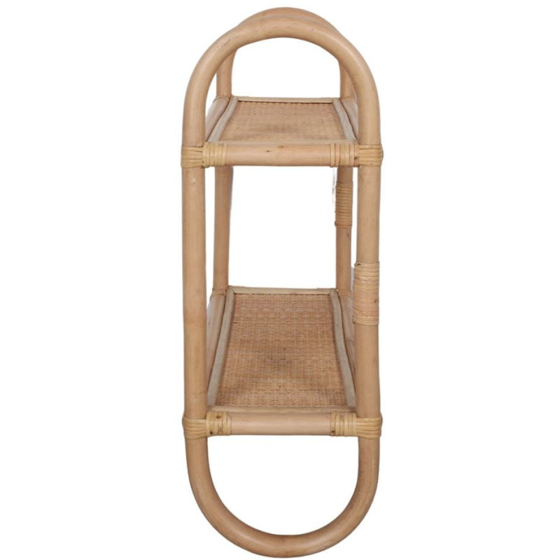 Étagère murale rotin naturel 2 niveaux 60x22x61 cm Elarvane  - 3
