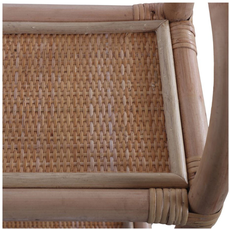 Étagère murale rotin naturel 2 niveaux 60x22x61 cm Elarvane  - 4