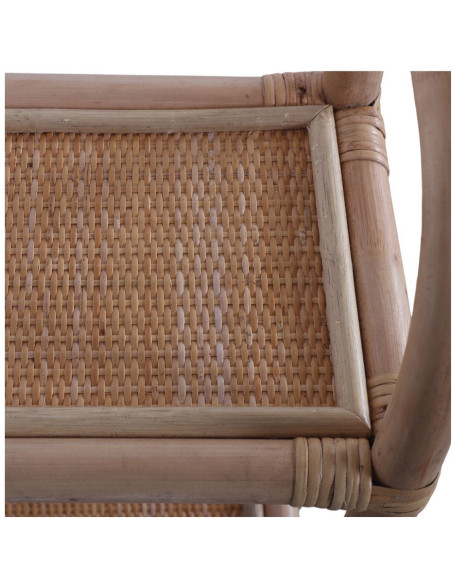 Étagère murale rotin naturel 2 niveaux 60x22x61 cm Elarvane  - 4