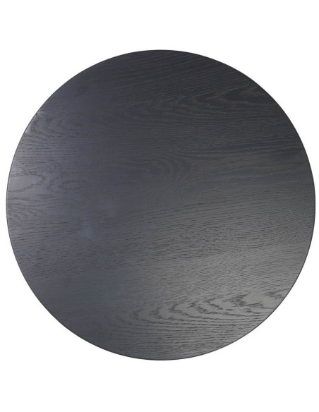 Table basse ronde bois recyclé plateau noir Ø60x46 cm Tavonira  - 4
