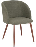 Chaise de salle à manger tissu vert olive 55x58x80 cm Soriande