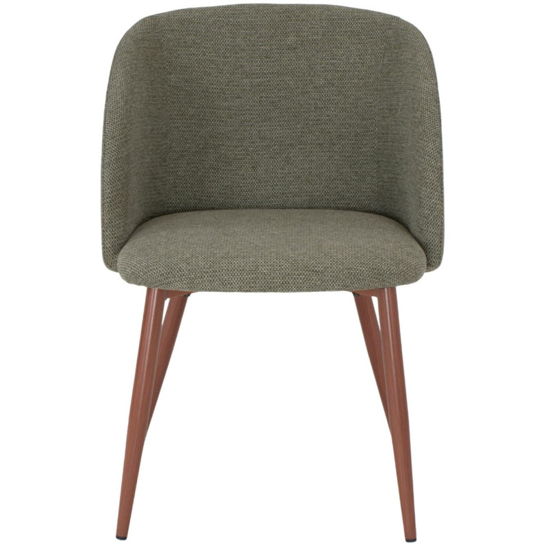 Chaise de salle à manger tissu vert olive 55x58x80 cm Soriande  - 2