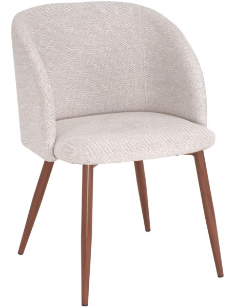 Chaise salle à manger tissu beige 55x58x80 cm Soriande  - 1