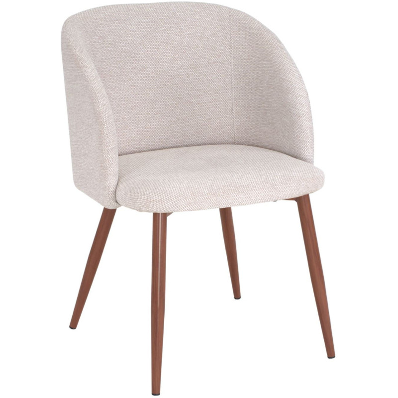 Chaise salle à manger tissu beige 55x58x80 cm Soriande  - 1
