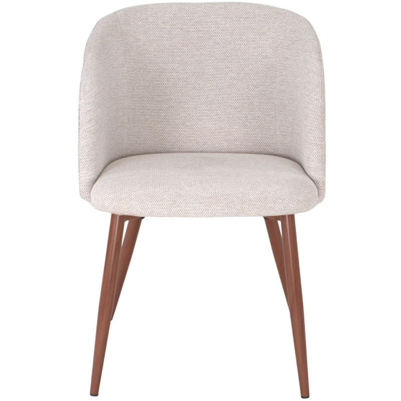 Chaise salle à manger tissu beige 55x58x80 cm Soriande  - 2