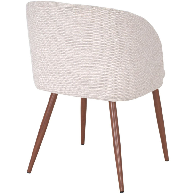 Chaise salle à manger tissu beige 55x58x80 cm Soriande  - 4