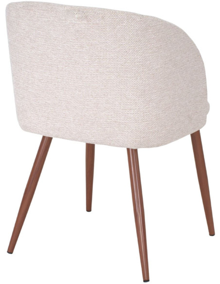 Chaise salle à manger tissu beige 55x58x80 cm Soriande  - 4