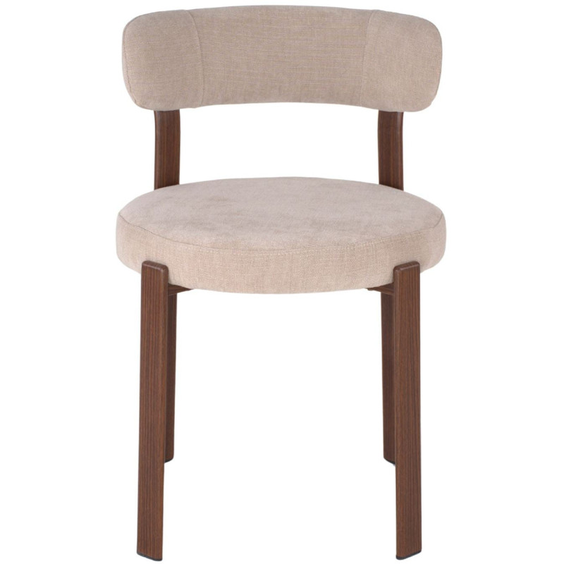 Chaise tissu beige 54x50x74 cm Veymora  - 2