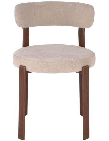 Chaise tissu beige 54x50x74 cm Veymora  - 2