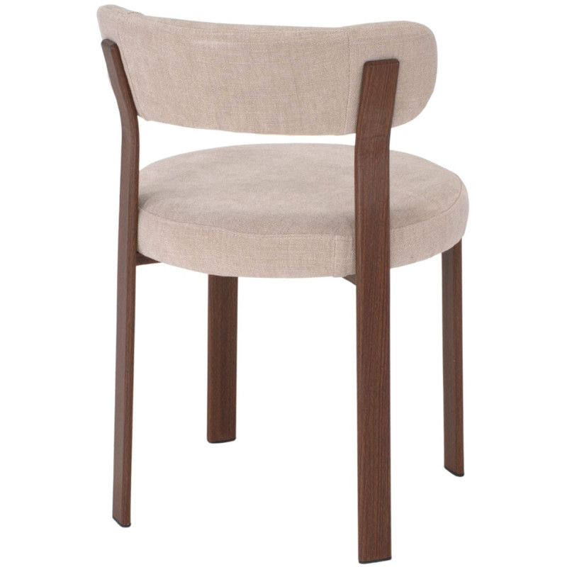 Chaise tissu beige 54x50x74 cm Veymora  - 4