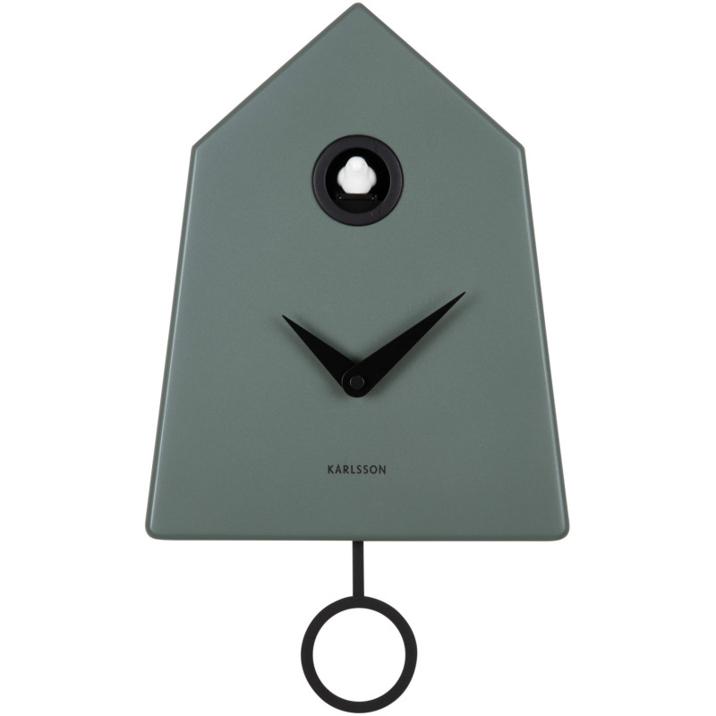 Horloge coucou murale vert jungle 21,5x7,4x35,5 cm Grafico Cuckoo Karlsson - 1