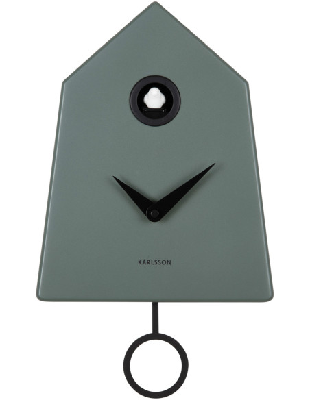 Horloge coucou murale vert jungle 21,5x7,4x35,5 cm Grafico Cuckoo Karlsson - 1