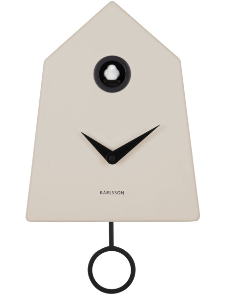 Horloge coucou murale gris chaud 21,5x7,4x35,5 cm Grafico Cuckoo  - 1