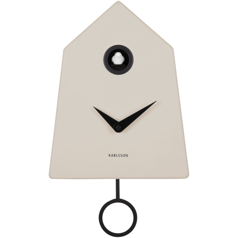 Horloge coucou murale gris chaud 21,5x7,4x35,5 cm Grafico Cuckoo  - 1