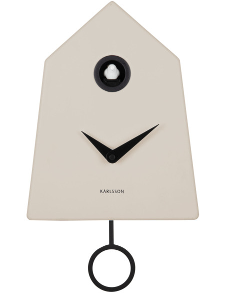 Horloge coucou murale gris chaud 21,5x7,4x35,5 cm Grafico Cuckoo  - 1