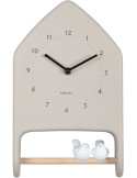 Horloge murale oiseaux gris chaud 20x7,1x32 cm Love Birds