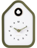 Horloge coucou murale et à poser vert olive 14,4x7,4x20,4 cm Reina Cuckoo