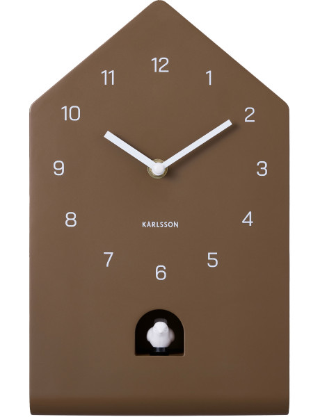 Horloge coucou murale brun moka 17,2x9,3x28,5 cm Fino Cuckoo  - 1
