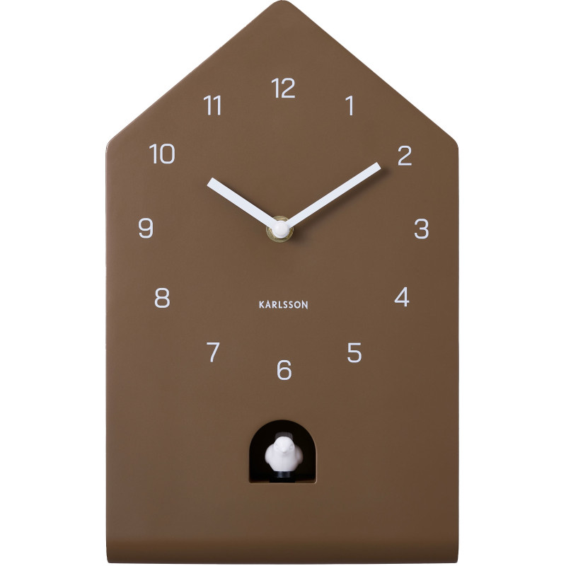 Horloge coucou murale brun moka 17,2x9,3x28,5 cm Fino Cuckoo  - 1