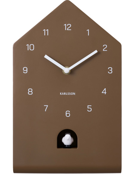 Horloge coucou murale brun moka 17,2x9,3x28,5 cm Fino Cuckoo  - 1