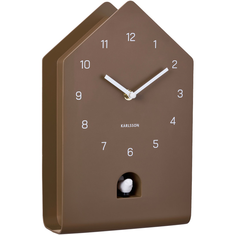 Horloge coucou murale brun moka 17,2x9,3x28,5 cm Fino Cuckoo  - 2