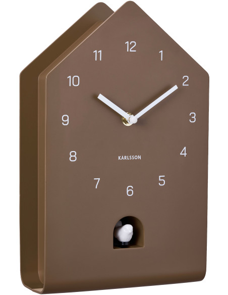 Horloge coucou murale brun moka 17,2x9,3x28,5 cm Fino Cuckoo  - 2
