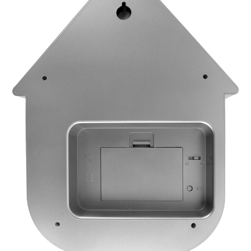 Horloge murale coucou moderne argent métallisé ABS 21,5x8,5x41 cm Cuckoo Metallic Karlsson - 5