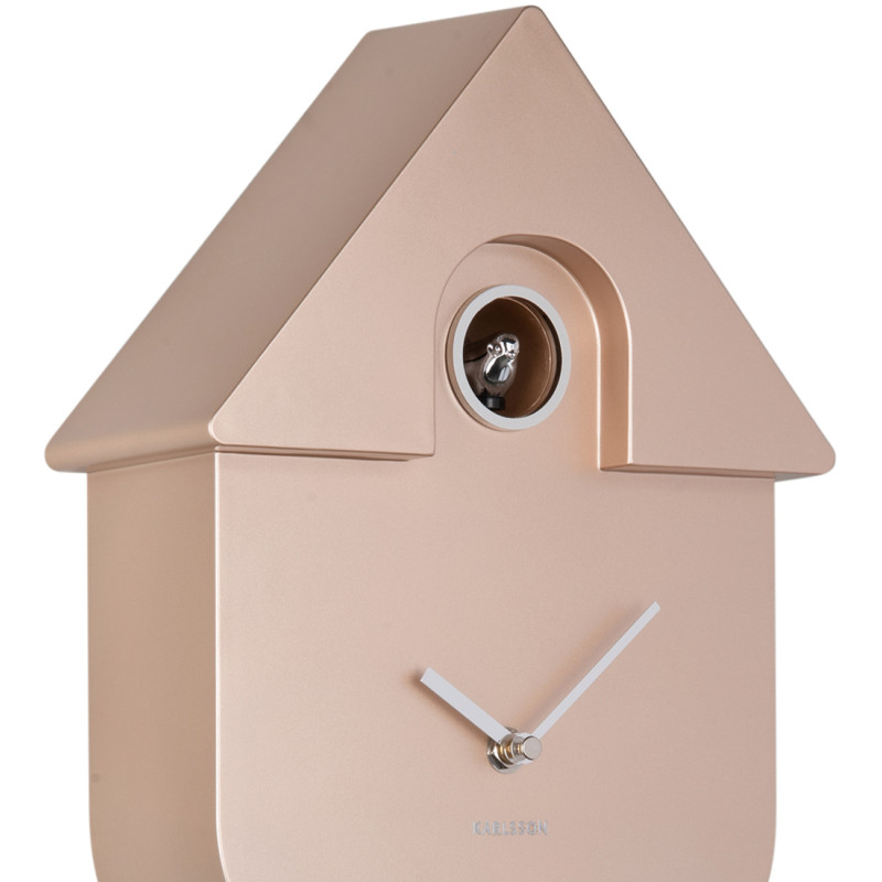 Horloge coucou murale or rose métallisé ABS 21,5x8,5x41 cm Cuckoo Metallic Karlsson - 4