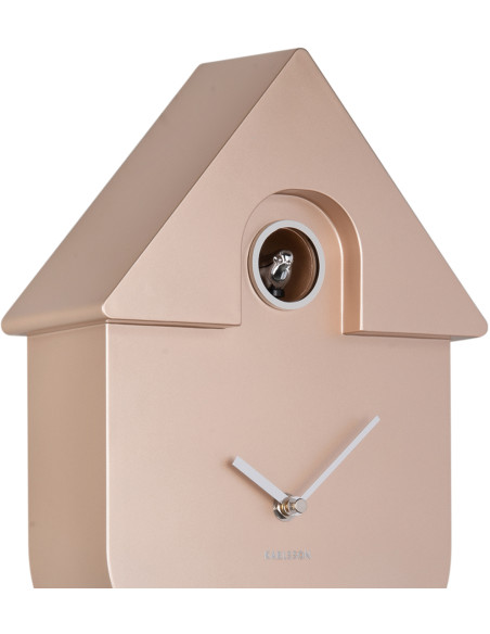 Horloge coucou murale or rose métallisé ABS 21,5x8,5x41 cm Cuckoo Metallic Karlsson - 4