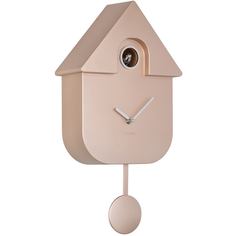 Horloge coucou murale or rose métallisé ABS 21,5x8,5x41 cm Cuckoo Metallic Karlsson - 3