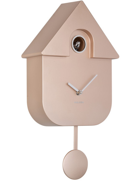 Horloge coucou murale or rose métallisé ABS 21,5x8,5x41 cm Cuckoo Metallic Karlsson - 3