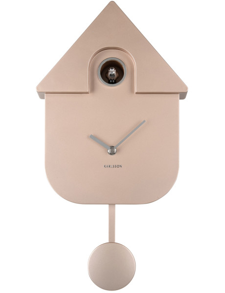 Horloge coucou murale or rose métallisé ABS 21,5x8,5x41 cm Cuckoo Metallic Karlsson - 1
