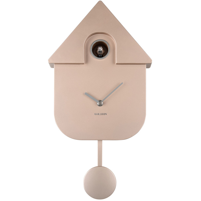 Horloge coucou murale or rose métallisé ABS 21,5x8,5x41 cm Cuckoo Metallic Karlsson - 1