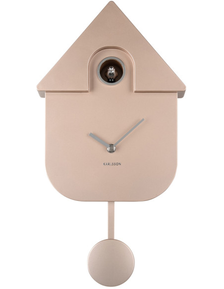Horloge coucou murale or rose métallisé ABS 21,5x8,5x41 cm Cuckoo Metallic Karlsson - 1