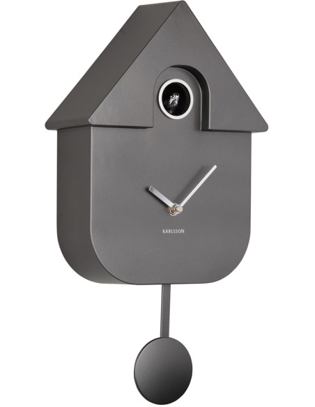 Horloge coucou murale gris foncé métallisé ABS 21,5x8,5x41 cm Cuckoo Metallic Karlsson - 3