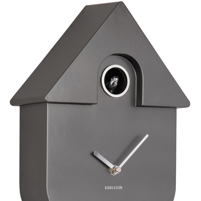 Horloge coucou murale gris foncé métallisé ABS 21,5x8,5x41 cm Cuckoo Metallic Karlsson - 4